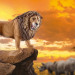 Рычащий лев фигурка Schleich